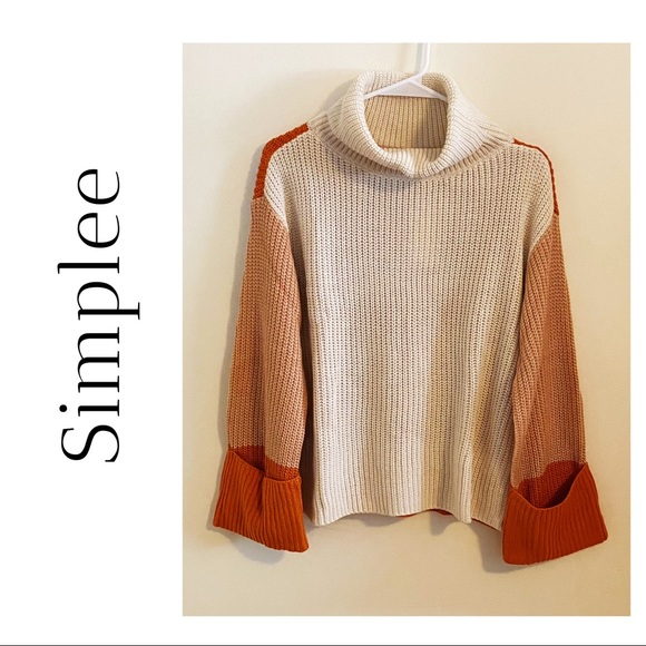 Sweaters - 🎉NWT🎉 Patchwork Turtleneck Knitted Sweater